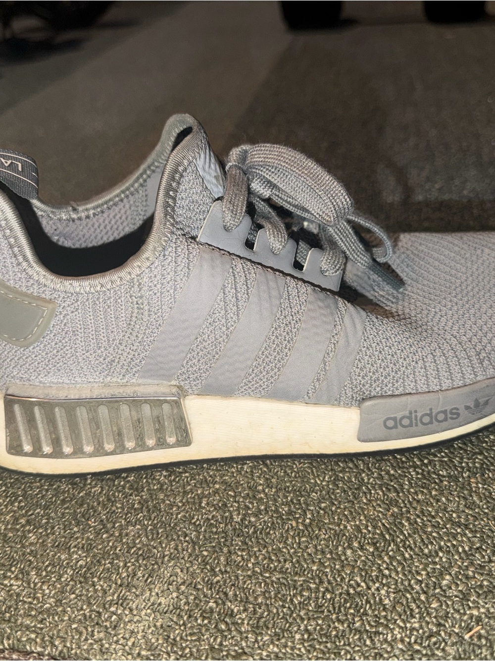 adidas Women's Light Gray Knit Sneaker